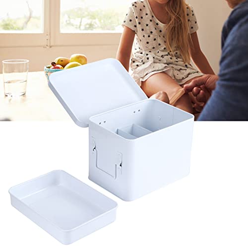 Denash Multifunktional 2-Schicht-Medizin-Speicherbox, Tragbarer Organisator für den Notfallgebrauch Im Haushalt, Hergestellt aus Umweltfreundlichem Eisenmaterial von Denash