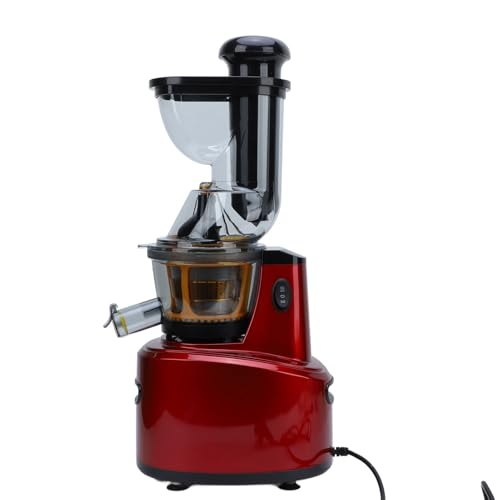 Denash Multifunktional Wide Mund Electric Juicer Rot 500 W 65 DB Langsamer Safttraktor für Obst Gemüse mit Hoher Saftrate für Gesundheitsbegeisterte von Denash