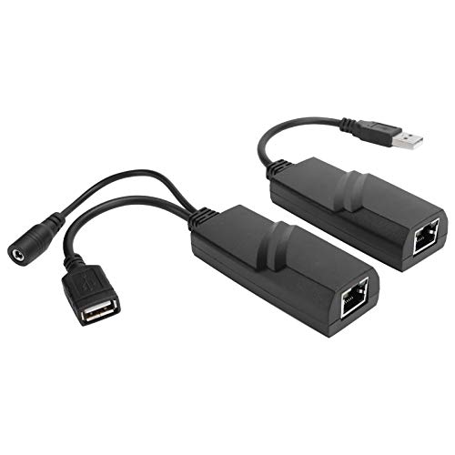 Denash Netzwerkerweiterungskabel, USB2.0 auf RJ45-Adapter, 100 M Converter Extender CAT5E / CAT6 100-240V, Unterstützung Erweitern Sie USB-Geräte (EU-Stecker) von Denash