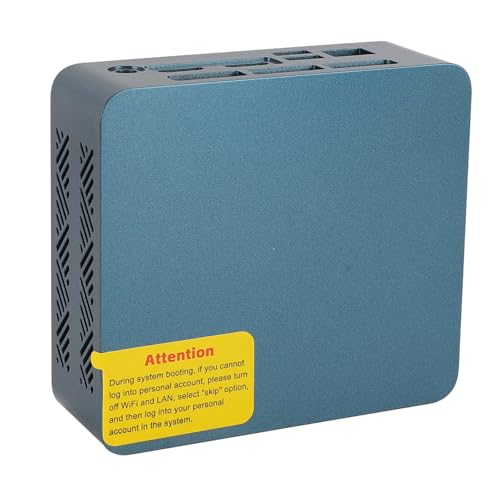 Denash PC, I3 1215U Blauer -Desktop-Computer 1000M BT5.2 1300 MHz 4,40 GHz Typ C Dual-Display-Micro-PC-Computer für das Home Office (EU-Stecker 8GB+512GB) von Denash