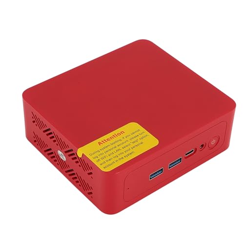 Denash PC, I3 1215U Roter -Desktop-Computer Typ C Dual Display 1000M BT5.2 1300 MHz 4,40 GHz Micro-PC-Computer -Gaming-Computer für das Home Office (EU-Stecker 16GB+1T) von Denash