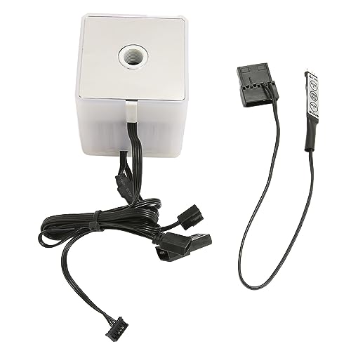 Denash PC Wasserkühlpumpe Stille Betrieb Leistungsstarker G1/4 -integrierter Pumpe für Computerwasserkühler - Acryl Weiße Modell PU RG4 von Denash