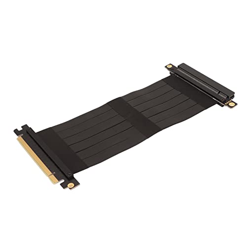 Denash PCIe 3.0 X16 Hochgeschwindigkeit Flexibler Verlängerungskabel für GPU -Erweiterungskarte in 1U- und 2U Chassis, Plug and Play, PCIe Riser Kabel für RTX2080, Geeignet für Gamer, PEABSPCB von Denash