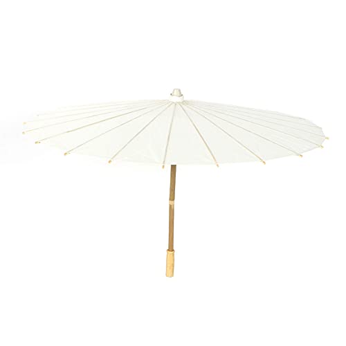 Denash Papier Regenschirm, Chinesische Klassische Sonnenschirm Papier Regenschirm Weiße Farbe DIY Regenschirm für Hochzeitsdekorationen Bühne Leistung(85,5 cm Durchmesser) von Denash