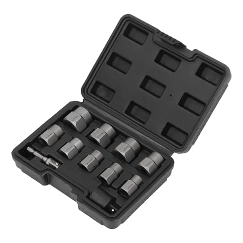 Denash Rost Screw/Fastener Extractor Kit Langlebige Nussentfernerwerkzeuge für die Hausmechanik CR Molybdän Stahl Gestreifter Bolzenentferner für -Enthusiasten von Denash