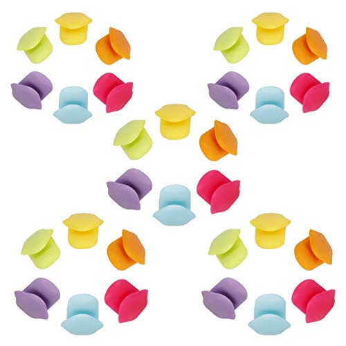 Denash Silikon Weinglas Tasse Marker Set Kreative Zungenform Drink -Tag für Bar Party 5 Sets von Denash