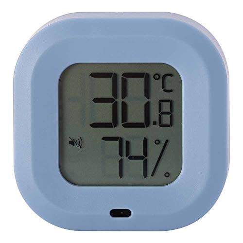 Denash Smart Thermohygrometer für die Feuchtigkeitsüberwachung der Innentemperatur für das Gewächshaus in Heimat, Weißes Digitales Thermometer Hygrometer (BLUE) von Denash