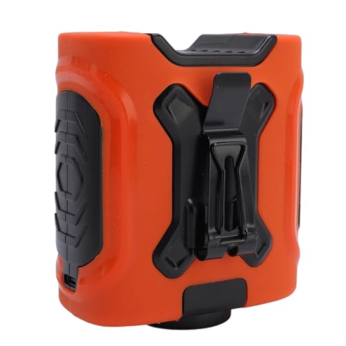 Denash Tragable Taillenlüfter, 10000 MAh 5 Geschwindigkeiten USB - auf Nackenkühllüfter mit LED -Taschenlampe SOS -Funktion für Campingreisen Im Freien Orange, Bietet eine Schnelle von Denash