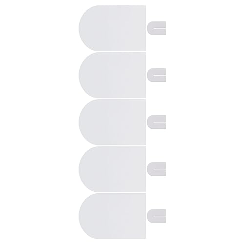 Denash Transparente Acryl -Sitzplatzkarten Stylish Gewölbte Halbkreis Design für Hochzeitsveranstaltungen Pack von 5 für Tischorganisation von Denash
