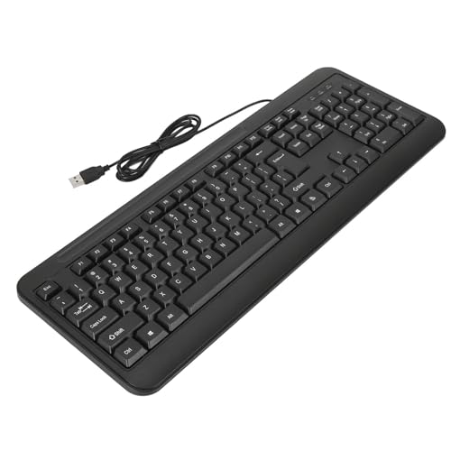 Denash USB -Kabel Wire Business Keyboard Ergonomisches Stummschalten für 10 PC [mit 104Keys] für Desktop -Computer von Denash