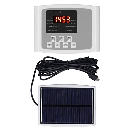 Denash Wässerung Controller Solarleistung USB -Ladung Automatisches Pflanzenwässerungssystem für Blumenbeete, 1200 -mAh Timer Bewässerung von Denash