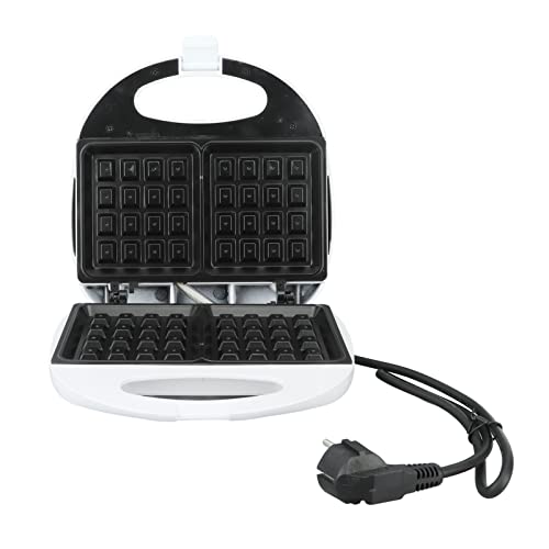 Denash Waffelhersteller Aluminiumlegierung Non -Stick 750W Mini Waffle Maker für Frühstück Snacks Home College Dorm EU Plug 220V von Denash