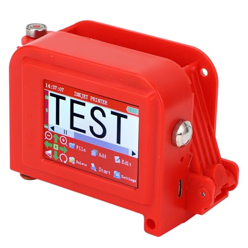 Handheld -Tintenstrahldruckmaschine, Tragbarer Drucker mit 4,3 -Zoll -LED -Touchscreen, Smart Quad Coring -CPU, Ergonomischem Design und IOS -kompatibel für Text, Zahlen, Symbole von Denash
