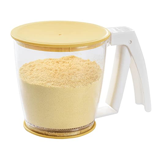 Mehlsieb, Handbecher Mehlsieb Mehlsieb Pulver Maschensieb Backsieb Kochen Backzubehör Werkzeuge mit Deckel für Mehl, Backpulver Mehlsieb, Handbecher Mehlsieb Mehlsieb Pulver Maschensieb Backsieb Kochen Backzubehör Werkzeuge mit Deckel für Mehl, Backpulver von Denash