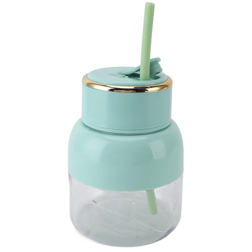 Tragbarer Mixer, 800 Ml USB-wiederaufladbarer Mixer in Persönlicher Größe mit Strohhalm, Kleiner Fruchtsaftbecher, Mini-Mixer für Unterwegs für Sportreisen (GREEN) von Denash