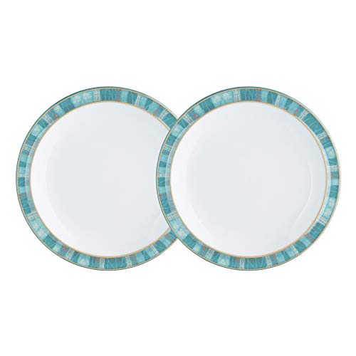 Denby Azurblau, Steingut, Azur-Küste, 2 Plates von Denby