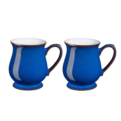 Denby Azure, Steingut, Königsblau, 2 Craftsman Mugs von Denby