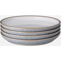 Denby Studio Grey White Medium Coupe Plates - Set of 4 von Denby