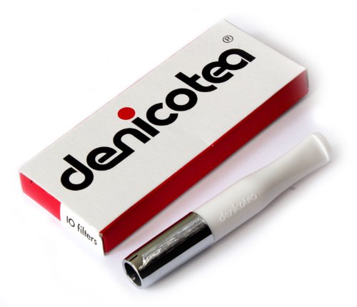 Denicotea Zigarettenspitze in den Farben Weiß und Silber + 10 extra Filter von Denicotea