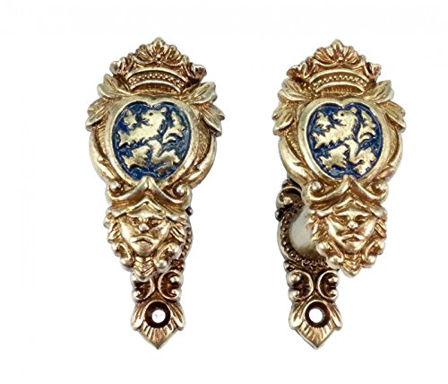 Denix Wandhalter Wappen blau Messing 2er-Set Denix Wandhalter Wappen blau Messing 2er-Set von Denix