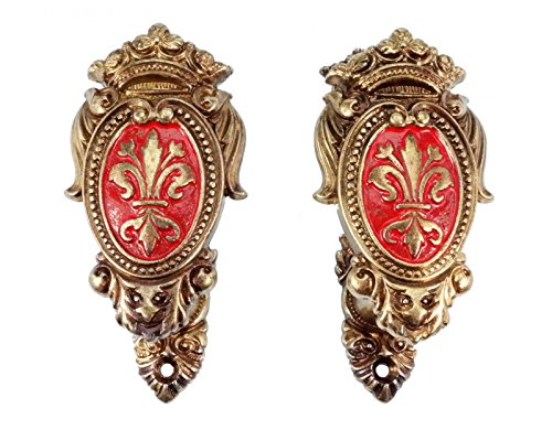 Wandhalter Wappen rot Messing 2er-Set Wandhalter Wappen rot Messing 2er-Set von Denix