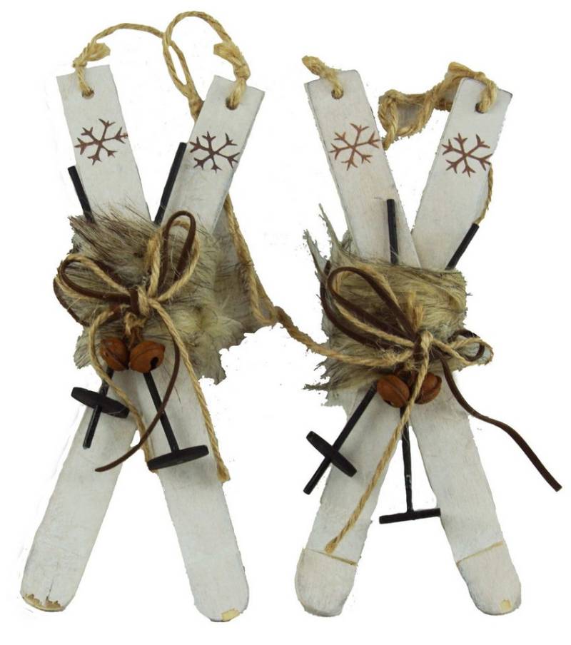 Denk Hängedekoration 2er Set winterliche Ski - Höhe ca. 18 cm (2 St) von Denk