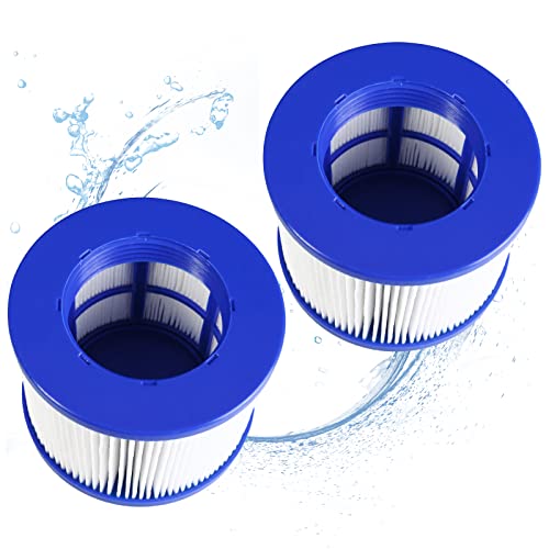 Denkmsd Filter für aufblasbares Spa, Infinite spa filterkartusche für Clever Spa 75 * 100 mm Höhe 75 mm Pool filterkartusch, Filter spa für Aquaparx (2pc) von Denkmsd