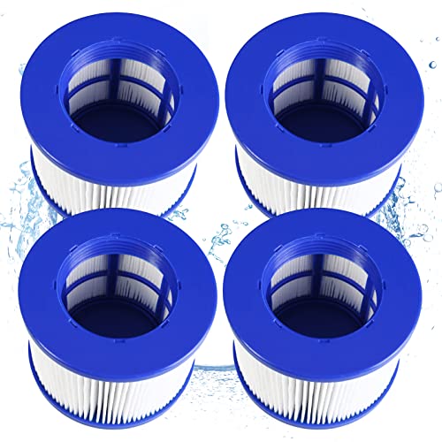 Denkmsd Filter für aufblasbares Spa, Infinite spa filterkartusche für Clever Spa 75 * 100 mm Höhe 75 mm Pool filterkartusch, Filter spa für Aquaparx (4pc) von Denkmsd