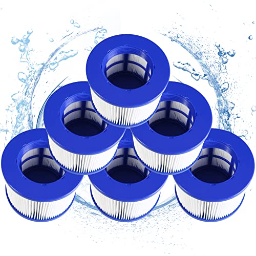Denkmsd Filter für aufblasbares Spa, Infinite spa filterkartusche für Clever Spa 75 * 100 mm Höhe 75 mm Pool filterkartusch, Filter spa für Aquaparx (6pc) von Denkmsd