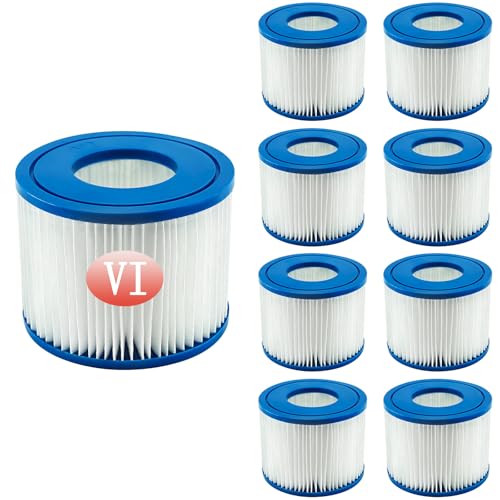 Denkmsd Filterkartuschen VI für Bestway Pool Filter, Filter Cartridge VI für Miami, Vegas, Monaco, Ersatzfilter für Bestway Spa 58323 (8 Stück) von Denkmsd