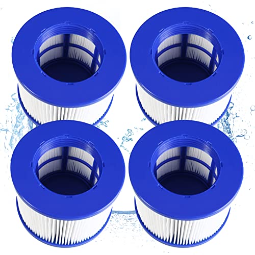 Denkmsd Whirlpool Filter für aufblasbares Spa, Infinite spa filterkartusche für Clever Spa 75 * 100 mm Höhe 75 mm Whirlpool filterkartusch, Filter spa Whirlpool für Aquaparx (4pc) von Denkmsd