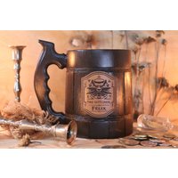 Hexer Tasse | Geralt Medaillon Personalisierte Geschenk Gamer Wolf Bierkrug Für W1 von DenmarkLeatherCo