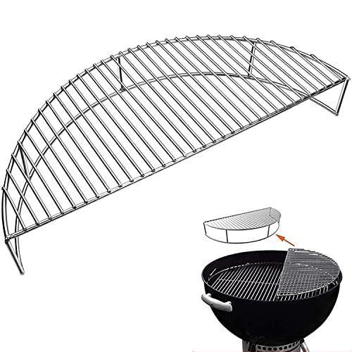 Denmay 52.3CM 8836 Warmhalterost, für Weber 57cm Holzkohlegrills, Kohlegrills One-Touch, Performer, Bar-B-Kettle, Rösle Air F60 und Master-Touch Grillrost Ersatz, Grillen Warmhalterost für Weber von Denmay