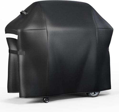 Denmay 7130 Grillabdeckung für Weber Genesis II, Genesis II LX 300 Serie und Genesis 300 Serie Gasgrills, Wasserdicht Heavy Duty Grill Abdeckung für Weber Genesis 2 300 Serie, 147 L x 63 B x 113 H cm von Denmay