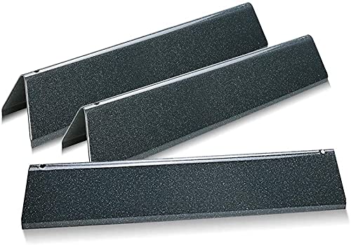 Denmay 7635 38,8cm Porzellan-emailliert Flavorizer Bars für Weber Spirit E/S 210 220 (mit vorderen Brennerknöpfen), Spirit E210 S210 E220 S220, Brennerabdeckung Aromaschienen Ersatzteile 3 Stück von Denmay