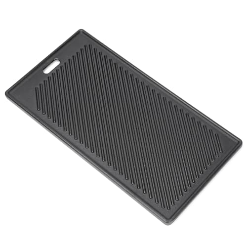 Denmay 45 x 24cm Wendeplatte Gusseisen Grillplatte für alle RÖSLE VIDERO G2-, G3-, G4- und G6 gasgrill (ab Modelljahr 2021), Universal Plancha Grillplatte Zubehör, Grillplatte Ersatz 1 Stück von Denmay