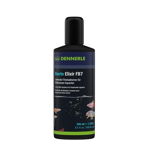 Dennerle Bacto Elixier FB7, Wasseraufbereiter für gesundes und klares Wasser, Schadstoff und Mulm Reduzierer (250 ml) von Dennerle