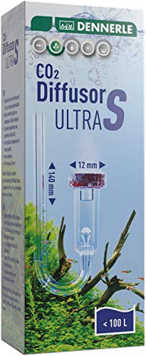 Dennerle CO2 Diffusor Ultra | für Süßwasser-Aquarien bis 400 Liter | aus Acrylglas - mit integriertem Blasenzähler | Membran aus Spezial Sintermaterial (Größe S - für Aquarien bis 100 Liter) von Dennerle