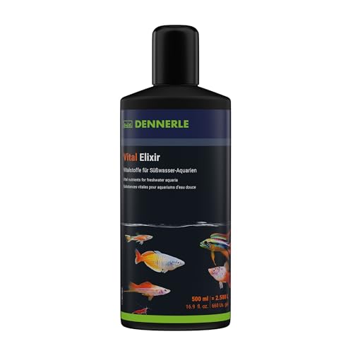 Dennerle Vital Elixier 500 ml - Wasseraufbereiter mit wichtigen Vitaminen, Vitalstoffen und Spurenelementen, Schutz und Vitalität für Fische von Dennerle