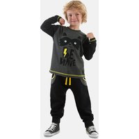 Denokids Hausanzug "Be Brave" 2 tlg., mit Raccoon-Held-Motiv von Denokids