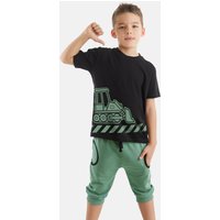 Denokids Hausanzug "Digger on Duty", (2 tlg.), mit Bulldozer-Aufdruck von Denokids