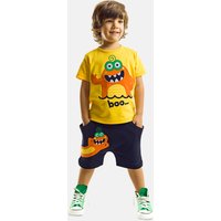 Denokids Hausanzug "Lake Monster" 2 Stk. tlg., mit Monster-Applikation von Denokids