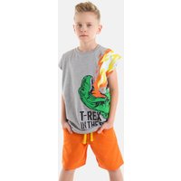 Denokids Hausanzug "T-Rex Flame" 2 Stk. tlg., mit Dinosaurier-Print von Denokids