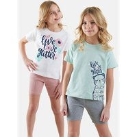 Denokids Schlafanzug "Flowers" 2 Stk. tlg., im Doppelpack von Denokids