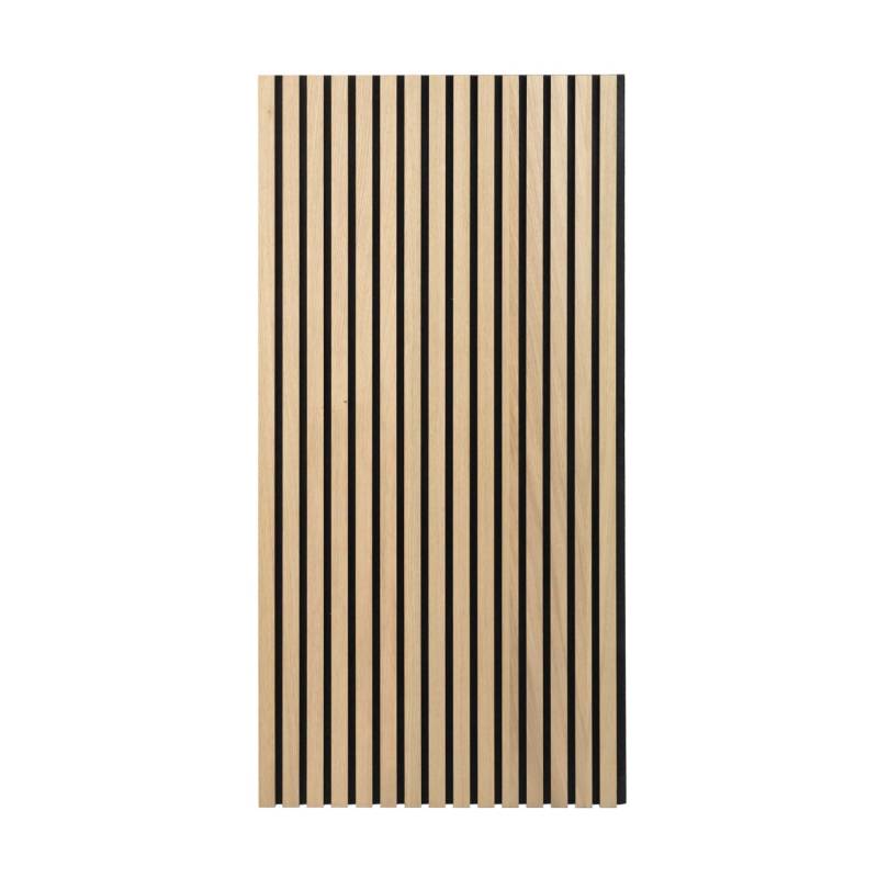 Akustikpaneel Eiche MDF Schwarz Filz Schwarz 60 cm x 120 cm 2 Stück FSC® von Denpanels