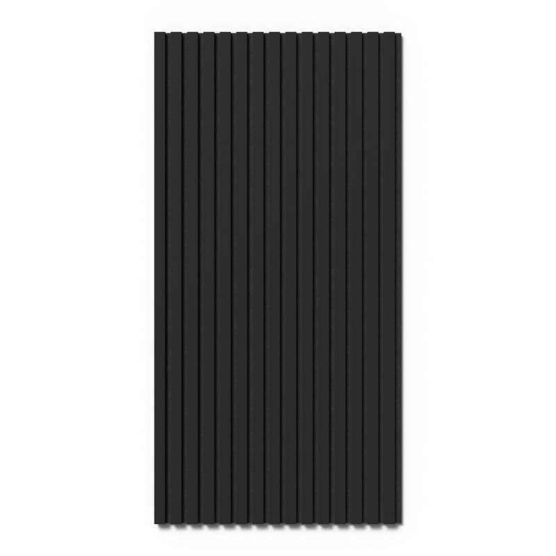 Akustikpaneel Foliert Schwarz Filz Schwarz 60 cm x 120 cm 2 Stück FSC® von Denpanels