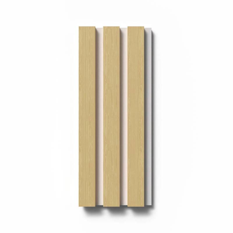 Akustikpaneel-Muster Eiche Unbehandelt MDF Braun Filz Weiß 29,5 cm x 15 cm von Denpanels