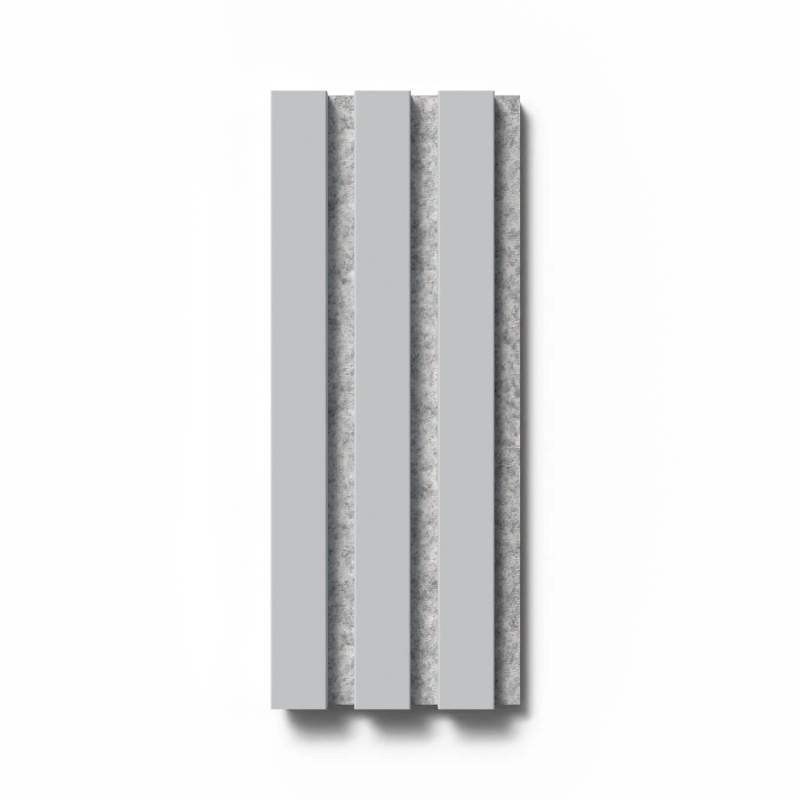 Akustikpaneel-Muster Foliert Weiß Matt Filz Grau 29,5 cm x 15 cm von Denpanels