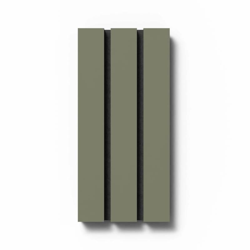 Akustikpaneel-Muster Linoleum Lux Olive MDF Schwarz Filz Schwarz 29,5 cm x 15 cm von Denpanels