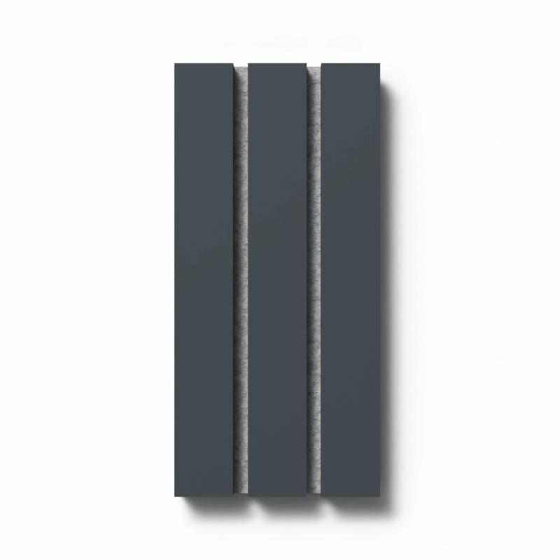 Akustikpaneel-Muster Linoleum Lux Smokey Blue MDF Schwarz Filz Grau 29,5 x 15 cm von Denpanels